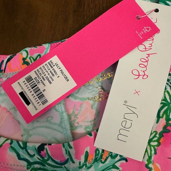 LILLY PULITZER Solia ChillyLilly Mini Dress Soleil Pink Floral Shift NWT - Picture 10 of 14